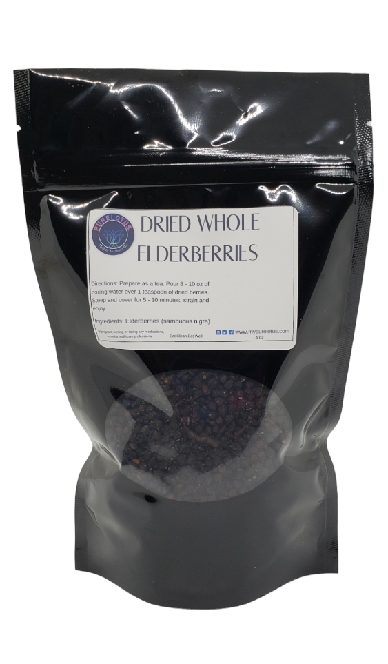 Whole Dried Elderberries Pure Lotus